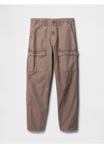 Erkek Bej Baggy Utility Jean Pantolon modelleri