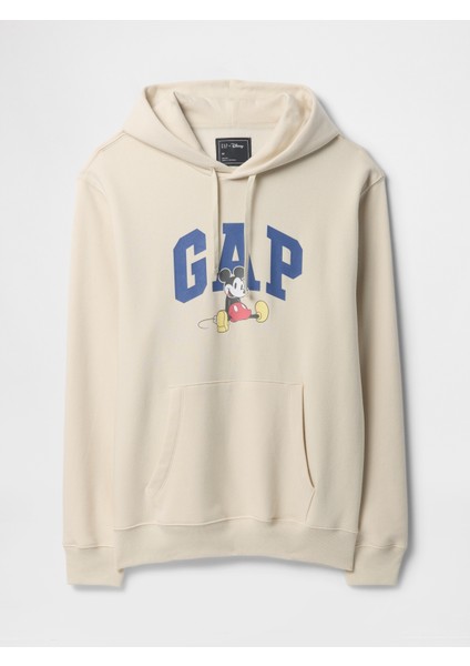 Erkek Kırık Beyaz Gap Logo Disney Grafikli Fleece Sweatshirt fiyatları