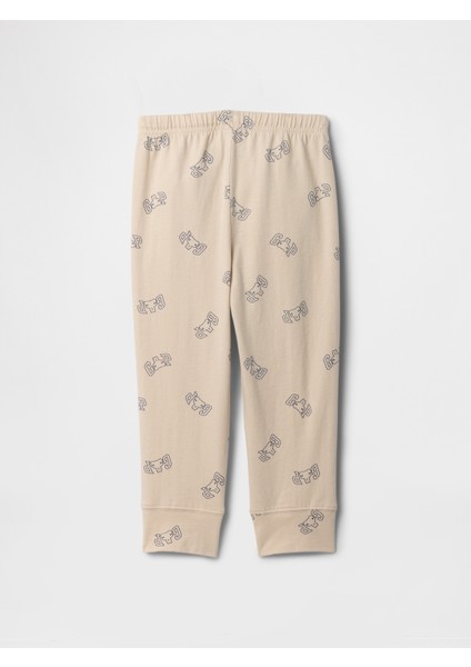 Erkek Bebek Bedrock 291 Gap Logo Baskılı Pull-On Jogger Eşofman Altı