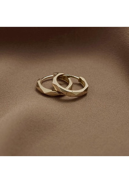 Siora Gen Taşlı 14 Ayar Altın Küpe | M