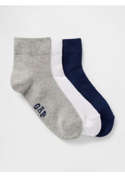 Erkek Çocuk Tapestry Navy Gap Logo 3'lü Çorap Seti