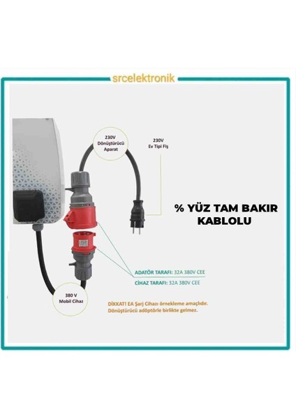 Ev Tipi Araç Şarjı Dönüştürücülü Uzatma 3x4 Tam Bakır Öznur Kablolu Seyyar (12 Ile 40 Metre Arası)