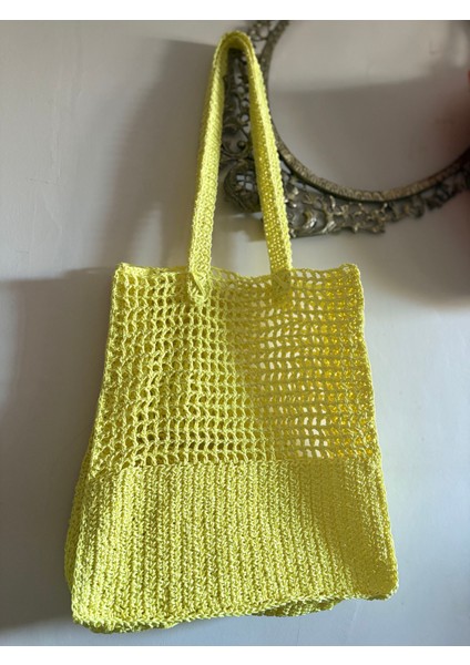 Simarikcraft el örgüsü oversize Plaj Çantası handmade