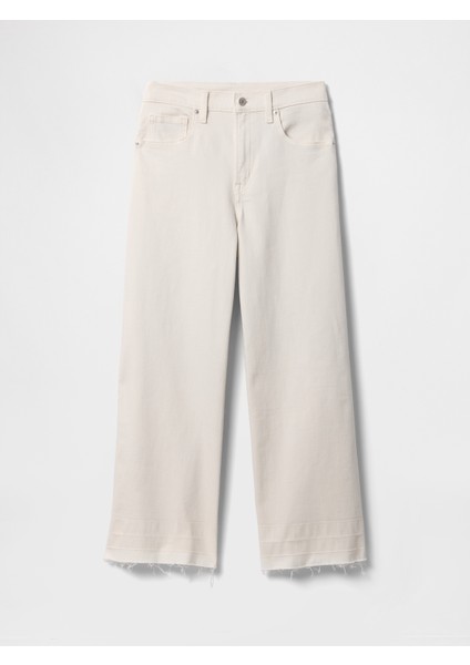 Kadın Beyaz Wide Leg Jean Pantolon fiyatları