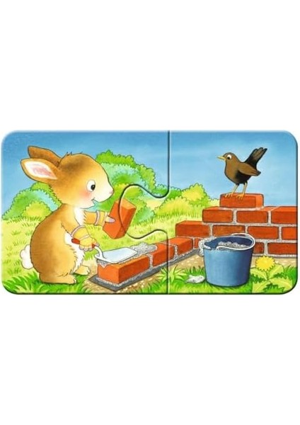 30743 Inşaatçı Hayvanlar Çocuk Puzzle, 9x2 Parça modelleri