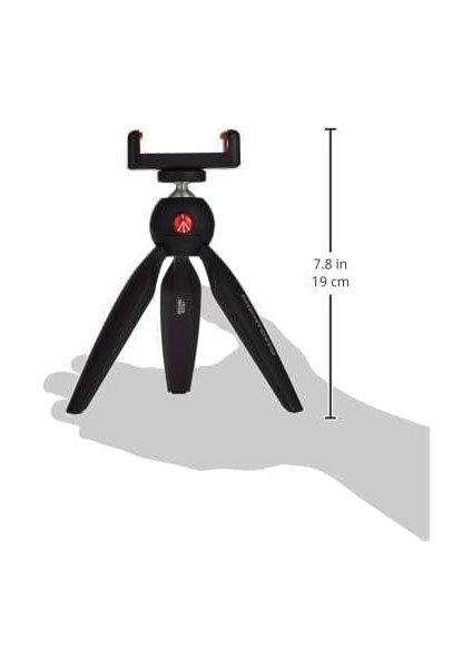Mkpixiclamp-Bk Manfrotto Mkpixiclamp-Bk Mini Tripod Bk W/phone Cl, Siyah