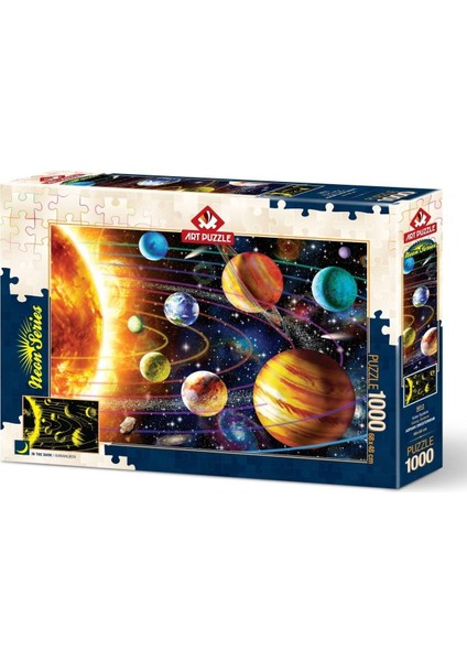 Puzzle Güneş Sistemi 1000 Parça Neon Puzzle