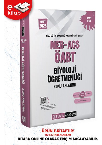 2025 MEB-AGS ÖABT Biyoloji Öğretmenliği Konu Anlatım E-Kitap