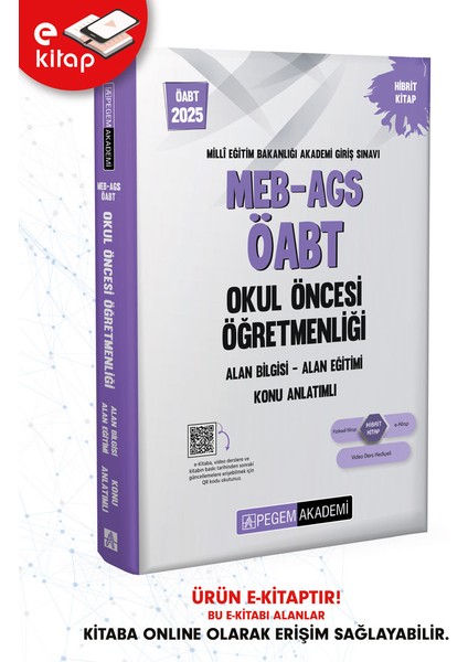 2025 MEB-AGS ÖABT Okul Öncesi Öğretmenliği Konu Anlatımlı E-Kitap