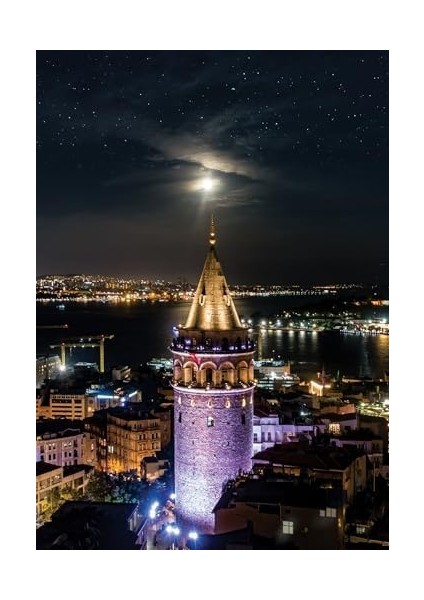 Puzzle Galata Kulesi 1000 Parça Neon Puzzle