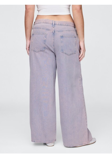 Kadın Gri Mid Rise Ultrasoft Baggy Jean Pantolon modelleri