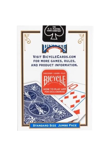 Jumbo Index Playing Cards - Poker Size - 2 Pack, Kırmızı & Mavi