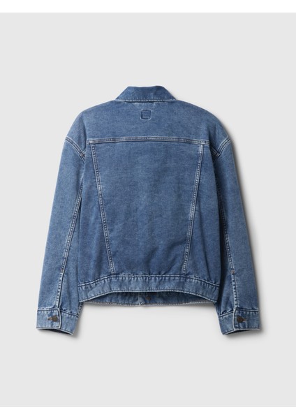 Erkek Çocuk Medıum Wash Supersoft Icon Denim Oversize Ceket