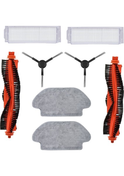 Xiaomi S10 ( B106GL ) Robot Süpürge Uyumlu 8'li Yedek Parça Seti
