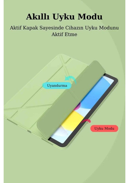 Apple iPad 11. Nesil Uyumlu 11 Inç Kalem Bölmeli Standlı Fuchsia Tri Folding Tablet Kılıfı fırsatları
