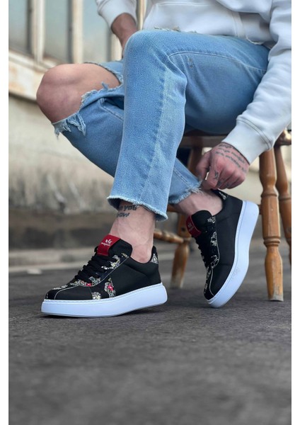 WG040 Siyah Kurukafa Erkek Casual Ayakkabı