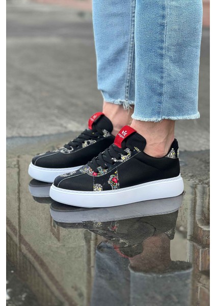 WG040 Siyah Kurukafa Erkek Casual Ayakkabı