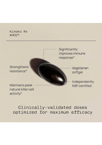 Quality Of Life Ahcc Kinoko Rx Premium Ahcc Immune Support 300MG 60 Softgel.made In Usa modelleri