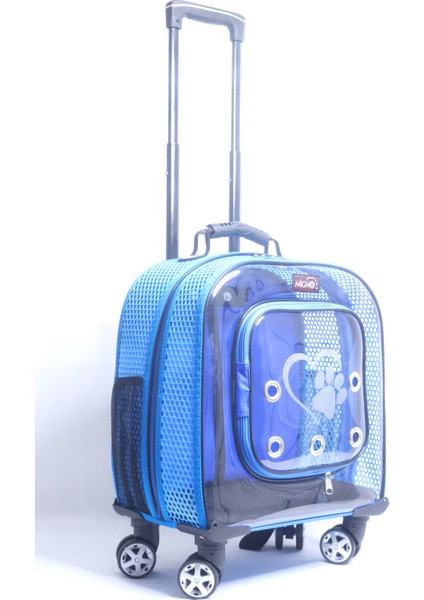 Prime Fileli Model Kedi Köpek Taşıma Çantaları – Mavi 40 x 22 x 40 cm