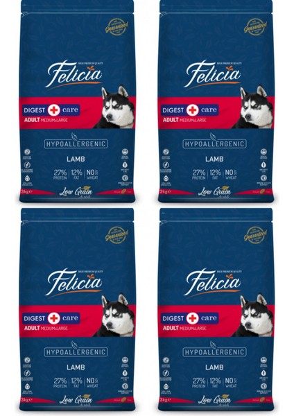 Hypoallergenic Medium Large Kuzulu Düşük Tahıllı Yetişkin Köpek Maması 3 kg - 4 adet