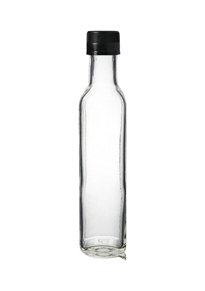 250 ml Şeffaf Cam Maraska Şişe, 24 Adet, Zeytinyağı Şişesi, Cam Şişe, Sirke Şişesi,