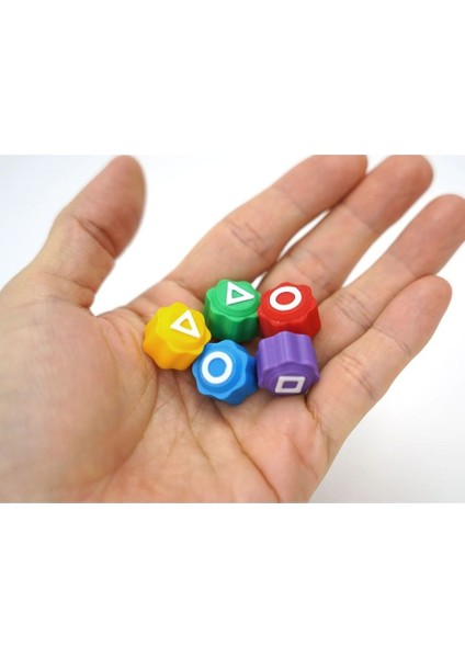 Squid Game Beş Taş (5 Taş) Oyunu Kalamar Oyun Beştaş Oyuncak Renkli Taş