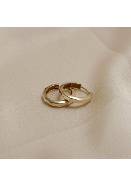 Siora Geo Taşsız 14 Ayar Altın Küpe | S