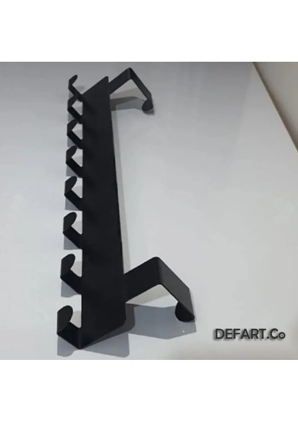 Metal Siyah Kapı Arkası Askılık Organizer Askılık ve Mutfak Banyo Kapı Arkası Askılık