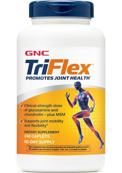Triflex Targeted Joint, Bone & Cartilage Health With Glucosamine Chondroitin & Msm Support Mobility & Flexibility 240 Caplets.made In Usa