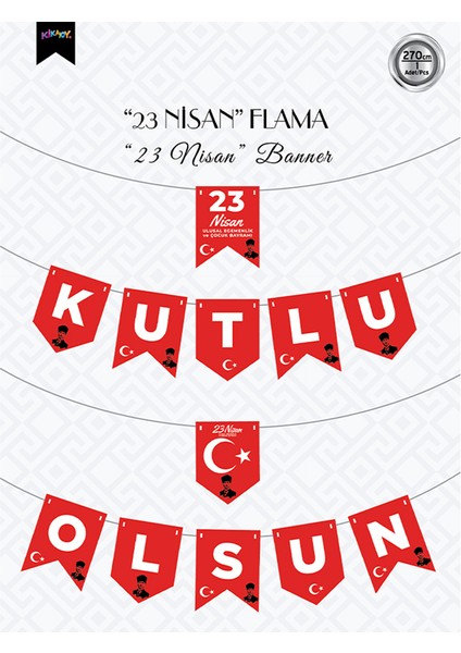 BNR85 23 Nisan Harf Afiş -23 Nisan Kutlu Olsun-