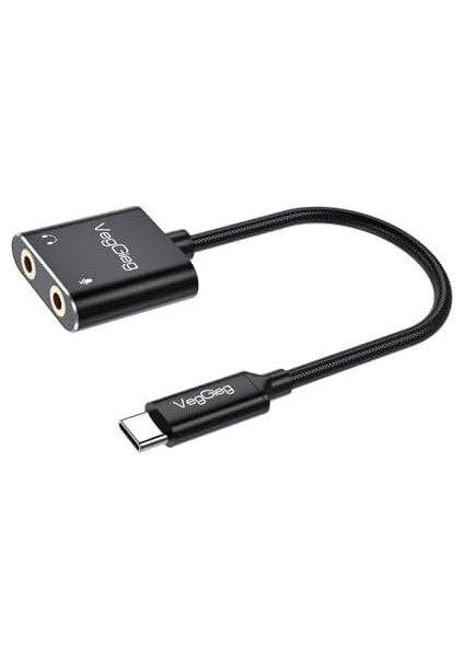Type-C Ses Kartı 3.5mm Kulaklık ve Mikrofon Girişli