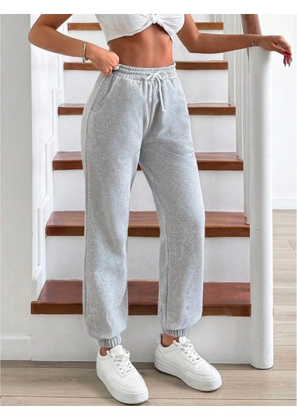 Kadın Gri Lastik Paça Eşofman Altı 2110-05 fiyatları