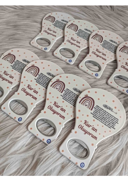 25 Adet Kahverengi Gökkuşağı Konsept Kur'an Okuyorum Magnet Yenidoğan Doğum Günü Mevlüt Hediyelikleri fiyatları