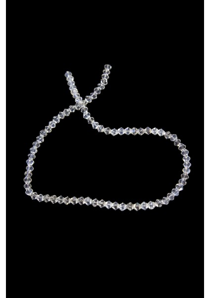 4 mm Şeffaf Az Janjan Piramit Kristal Cam Boncuk 1 Dizi - (85 Adet) fiyatları