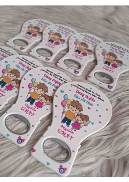 25 Adet Abi Kız Kardeş Balon Açacak Magnet Yenidoğan Doğum Günü Mevlüt Hediyelikleri fiyatları