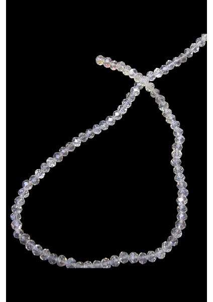 6 mm Az Janjan Kristal Cam Boncuk 1 Dizi - (80-85 Adet)