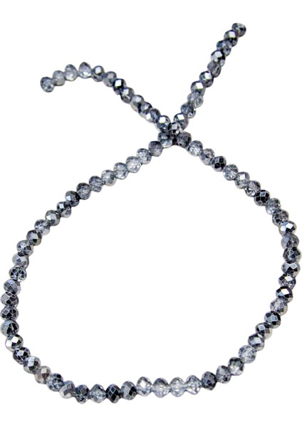 6 mm Çift Duman Kristal Cam Boncuk 1 Dizi - (80-85 Adet) fiyatları