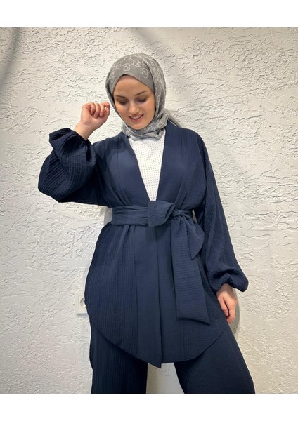 Moda Ala Kimonolu Takım Lacivert