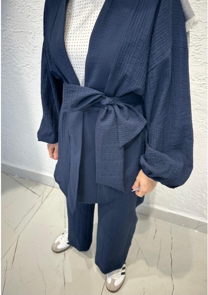 Moda Ala Kimonolu Takım Lacivert fırsatları