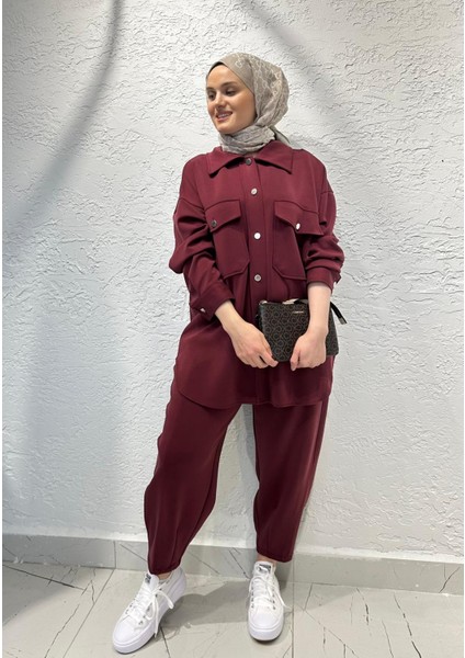 Ikol Düğmeli Ceket Bordo modelleri