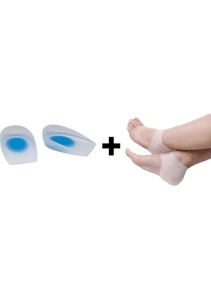 Bir Çift %100 Silikon Topukluk+ Bir Çift Silikon Çorabı