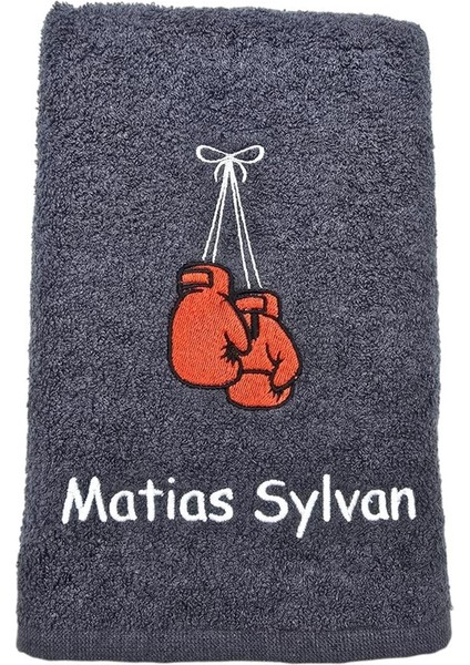 Isimli Boks Temalı Antreman Havlusu 50 x 90 cm
