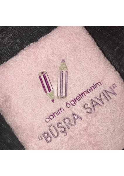 Kişiye Özel Canım Öğretmenim Nakışlı Havlu 30 x 50