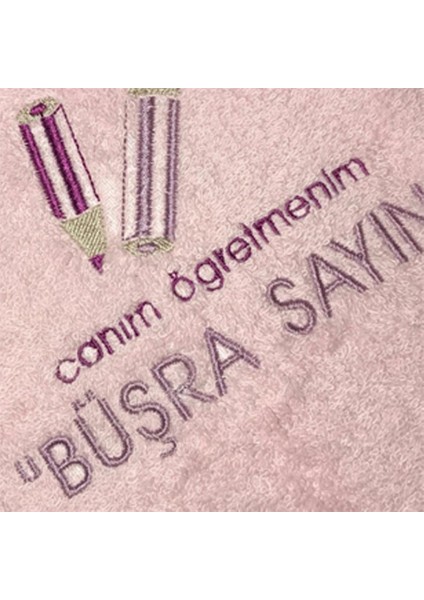 Kişiye Özel Canım Öğretmenim Nakışlı Havlu 30 x 50