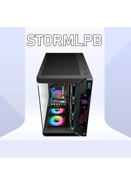 Storm 7 Argb Fanlı Gamer Pc Kasası 850W 80 Plus Bronz Power'lı Sıvı Soğutmalı (Siyah)