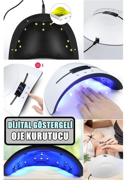 Evde Profesyonel Sonuçlar: Dijital Göstergeli Otomatik Oje Kurutucuyla Tırnak Bakımı Aleti 1 Adet modelleri