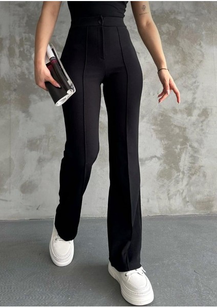 Likralı Önden Dikişli Beli Lastikli Palazo Pantolon fiyatları