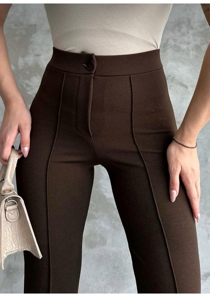 Likralı Önden Dikişli Beli Lastikli Palazo Pantolon indirimleri