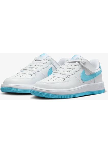 Force 1 Low Easyon Kids White Leather Sneakers Çocuk Beyaz Deri Spor Ayakkabı FN0237-107