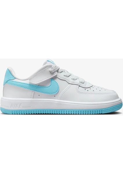 Force 1 Low Easyon Kids White Leather Sneakers Çocuk Beyaz Deri Spor Ayakkabı FN0237-107